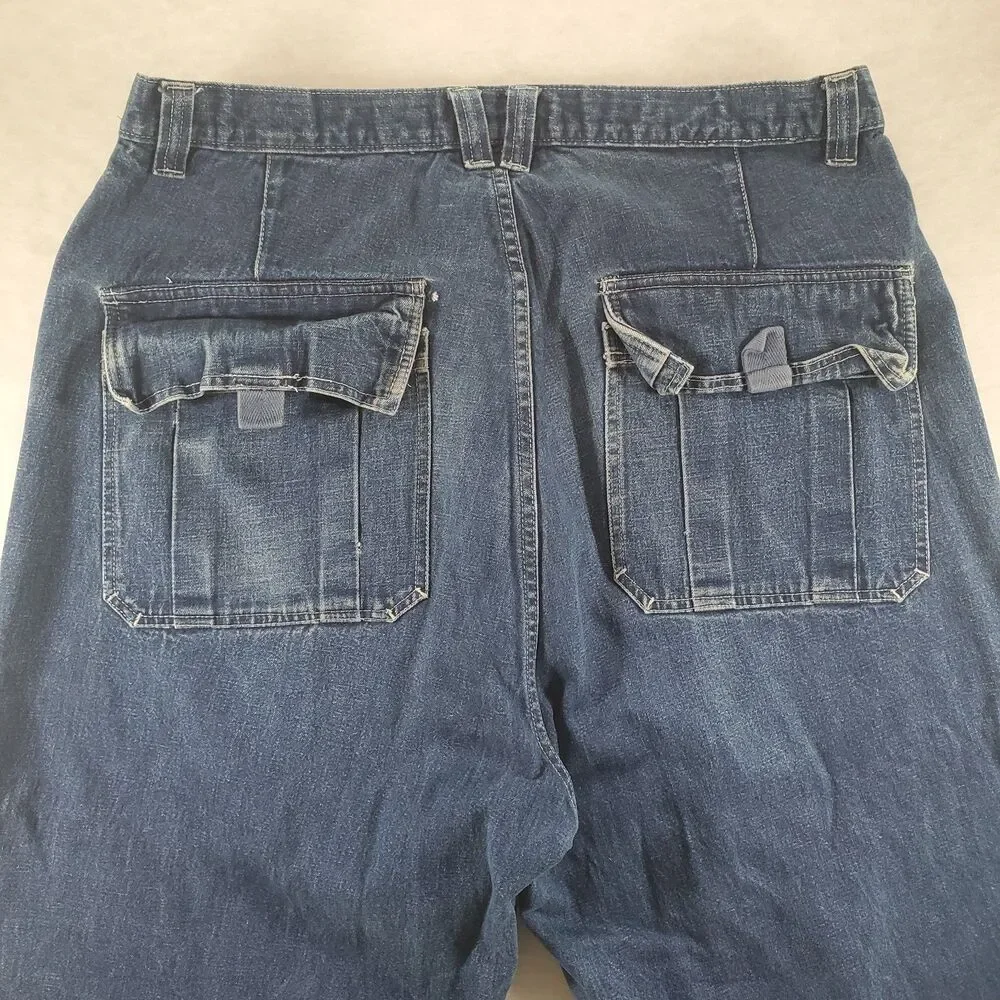 36 (38x33) Shaquille O'Neal Twism Baggy Hip Hop Men's Jeans Denim Y2K Skater